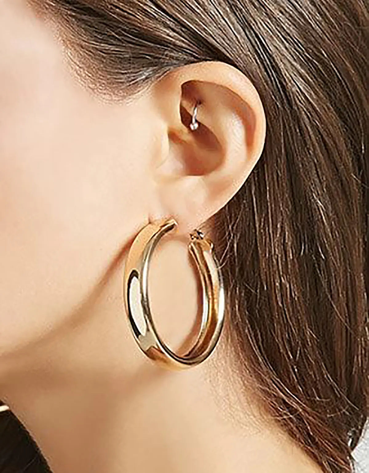 گوشواره حلقه ای بزرگ طلا 