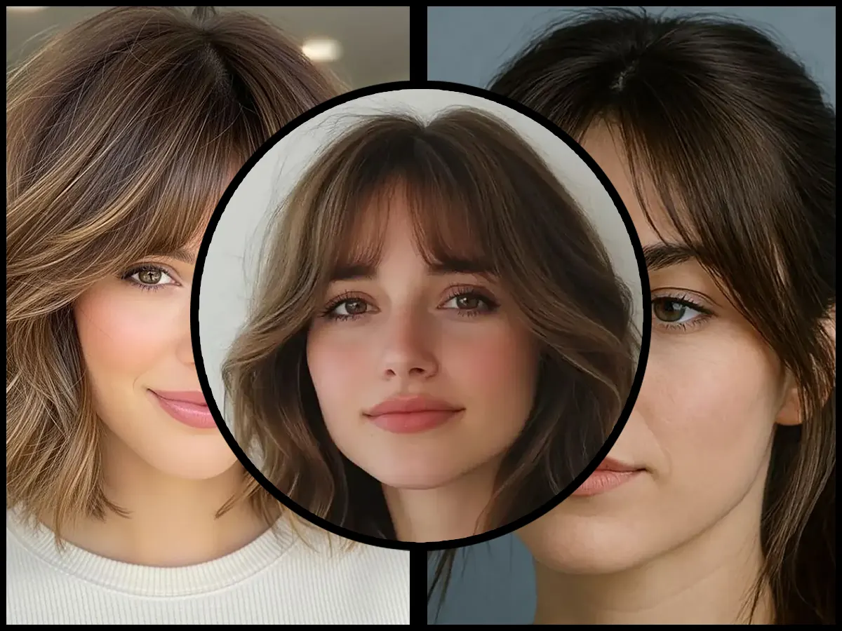 مدل موی چتری یک طرفه