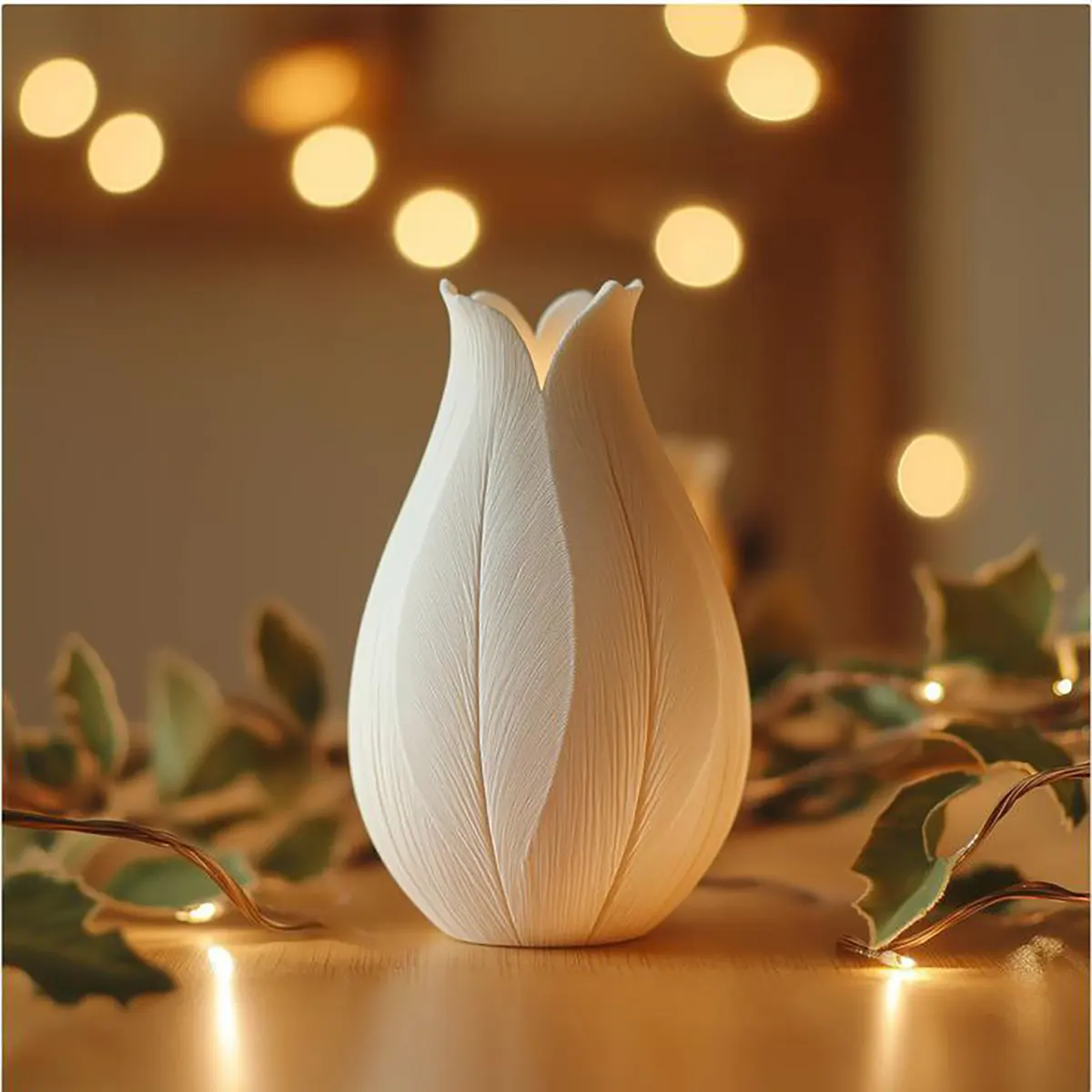 گلدان سرامیکی سفید دکوری
