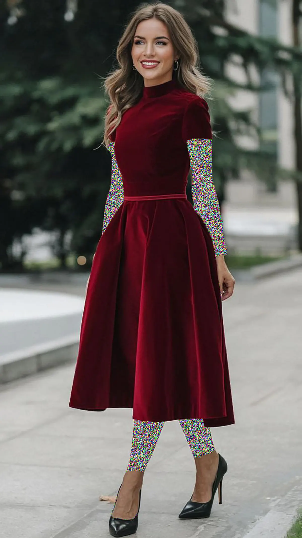 پیراهن مخمل زنانه