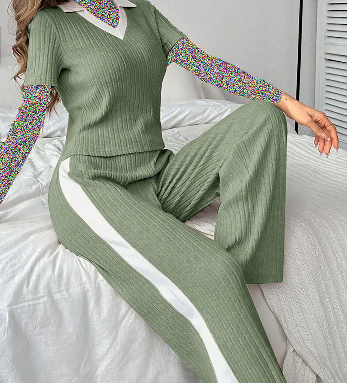 مدل بلوز شلوار نخی تو خونه ای
