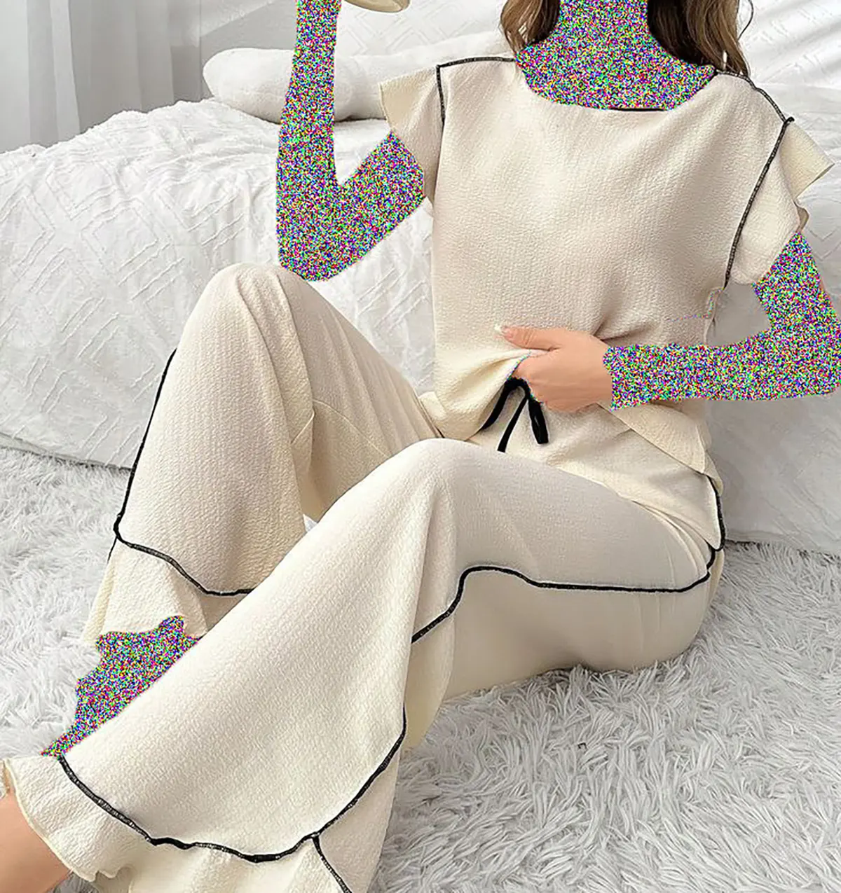 
مدل بلوز شلوار نخی تو خونه ای

