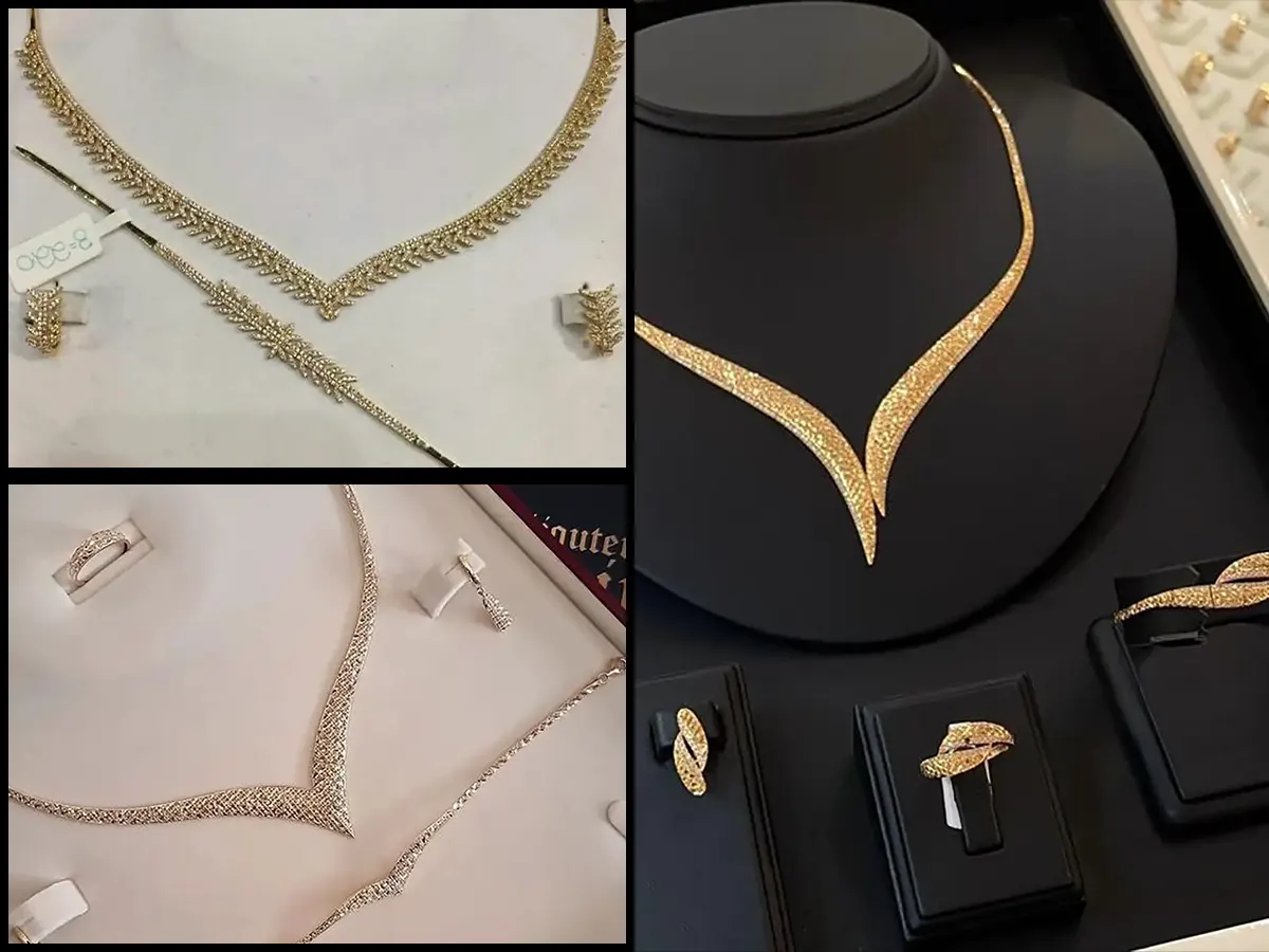 سرویس طلا بدون نگین