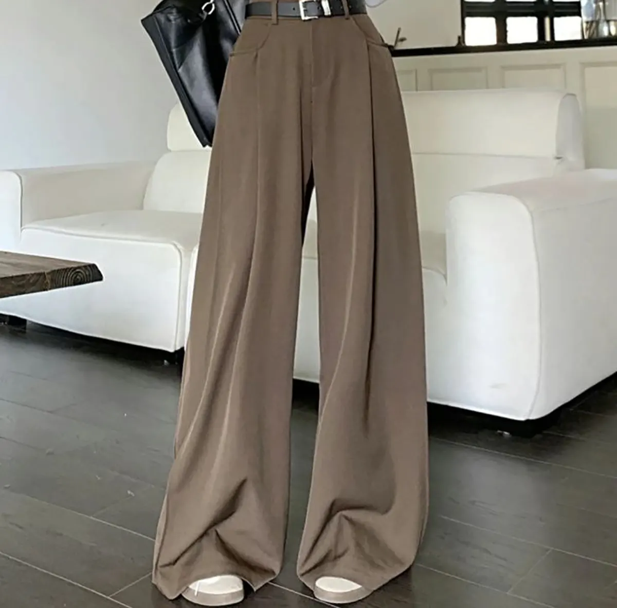 شلوار پارچه ای فاق بلند مردانه