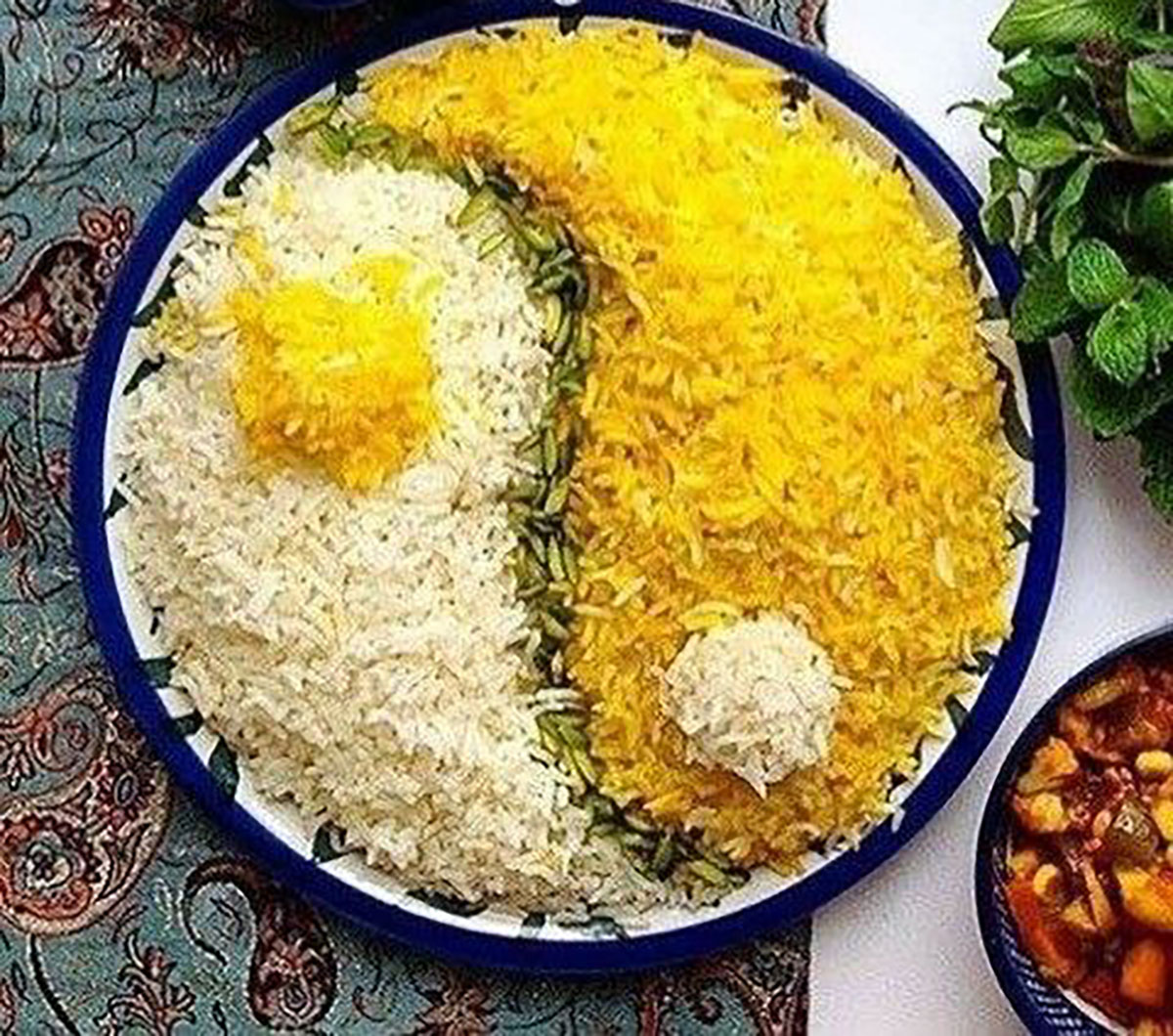 تزیین برنج بدون قالب
