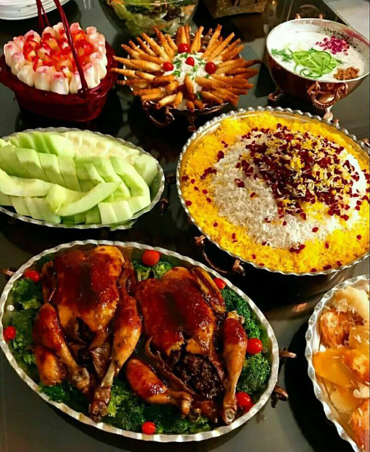 تزیین برنج عروس
