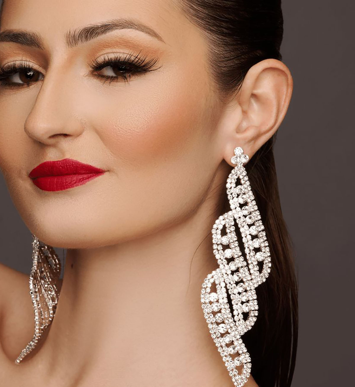 گوشواره آویز دخترانه طلا 