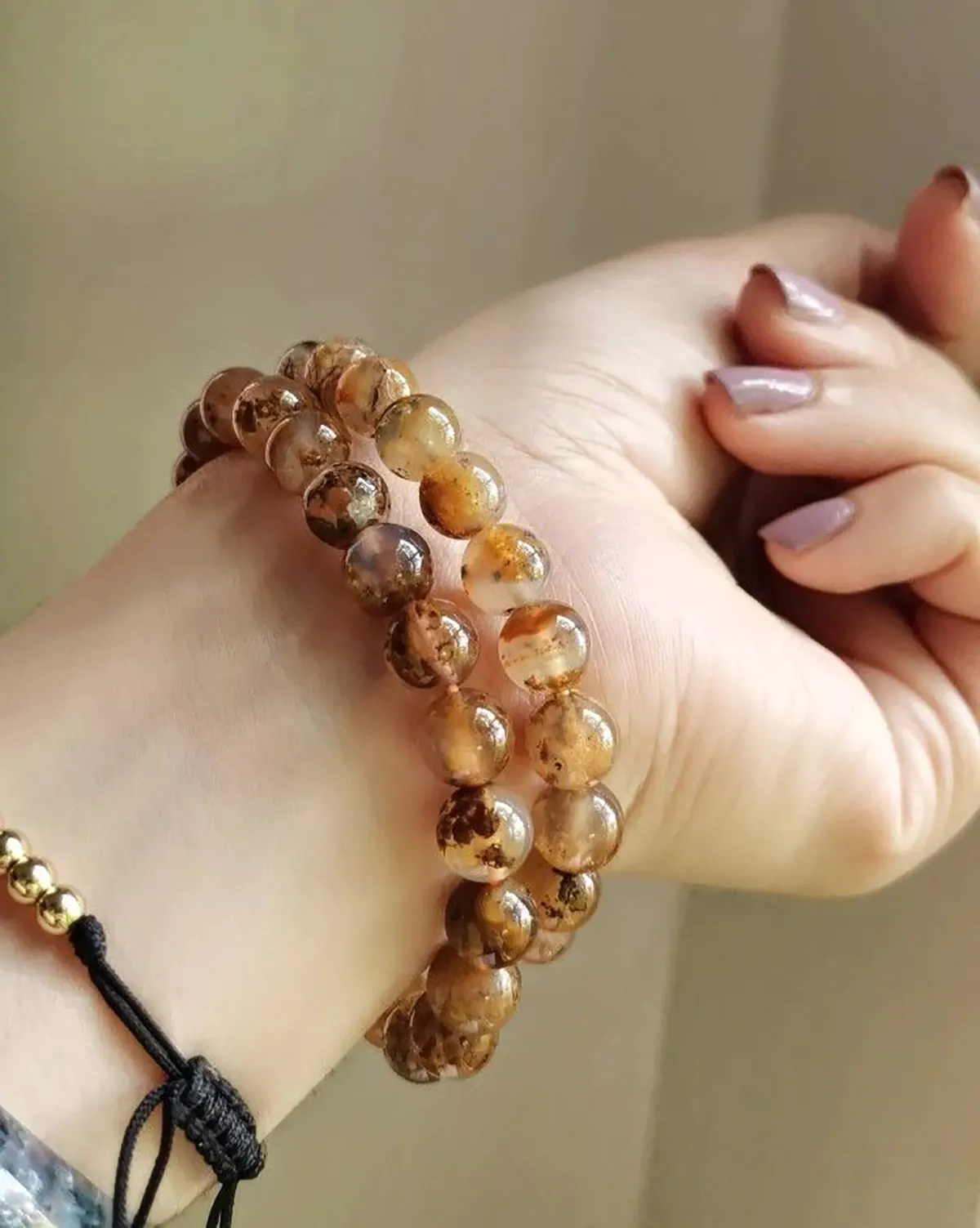 دستبند سنگی زنانه طلا 