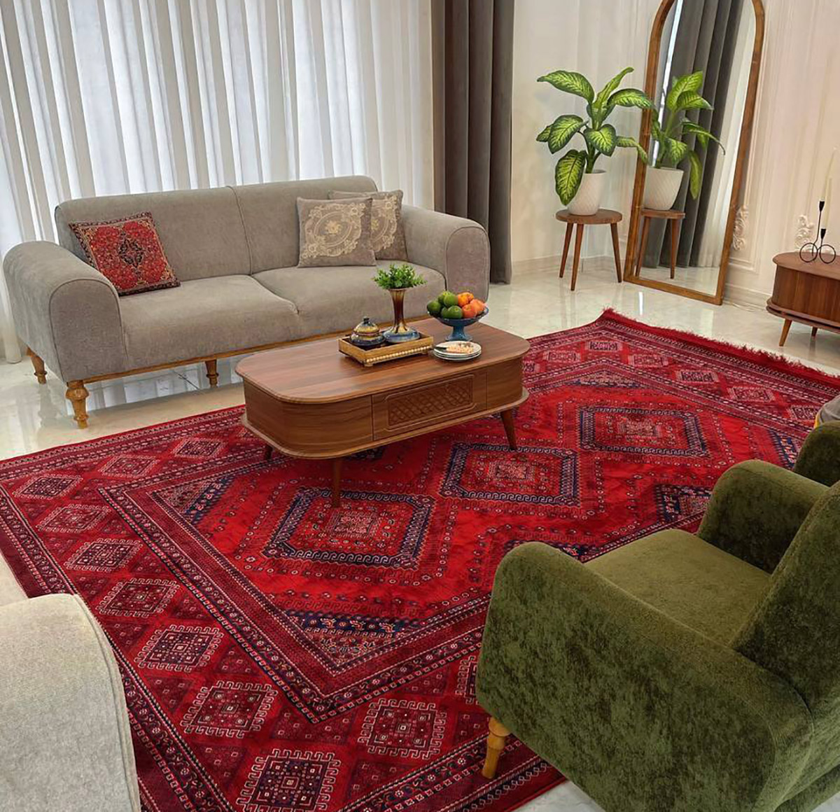 فرش سنتی قرمز