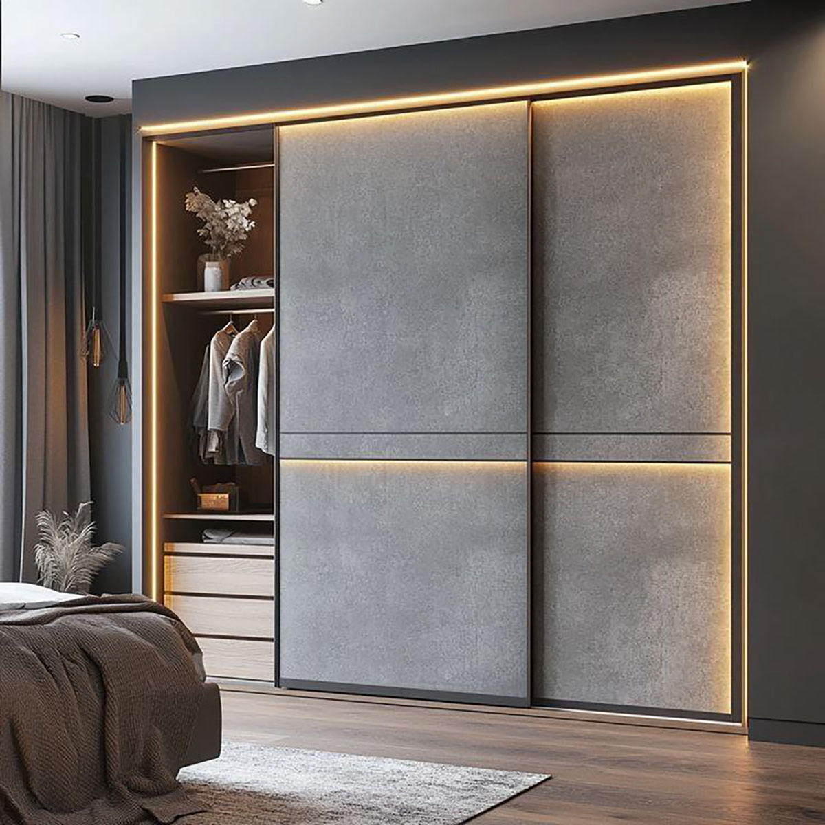 نورپردازی کابینت سفید
