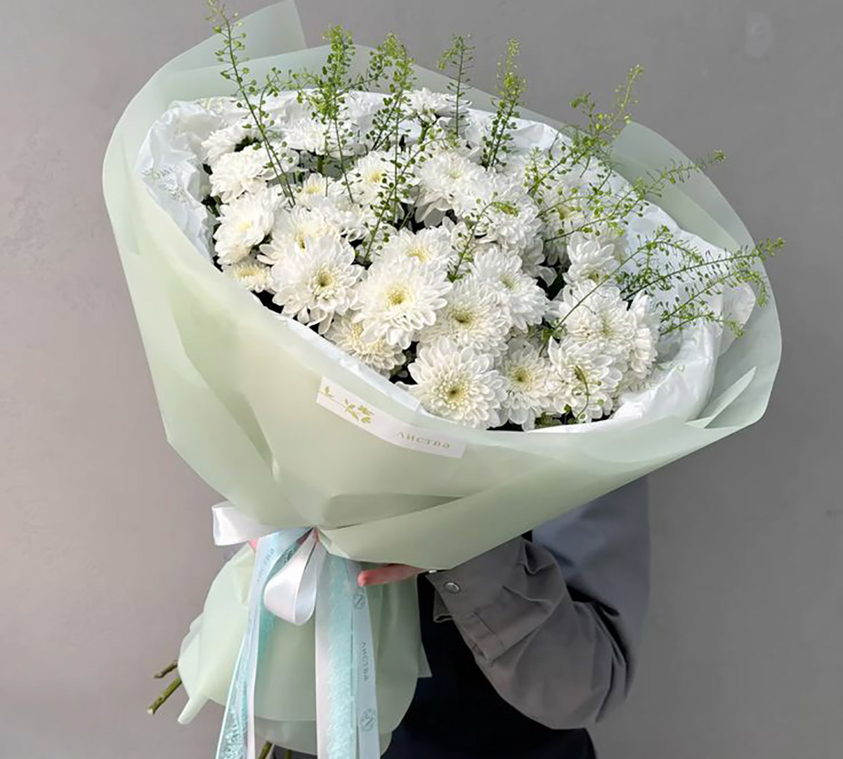 دسته گل سبز عروس
