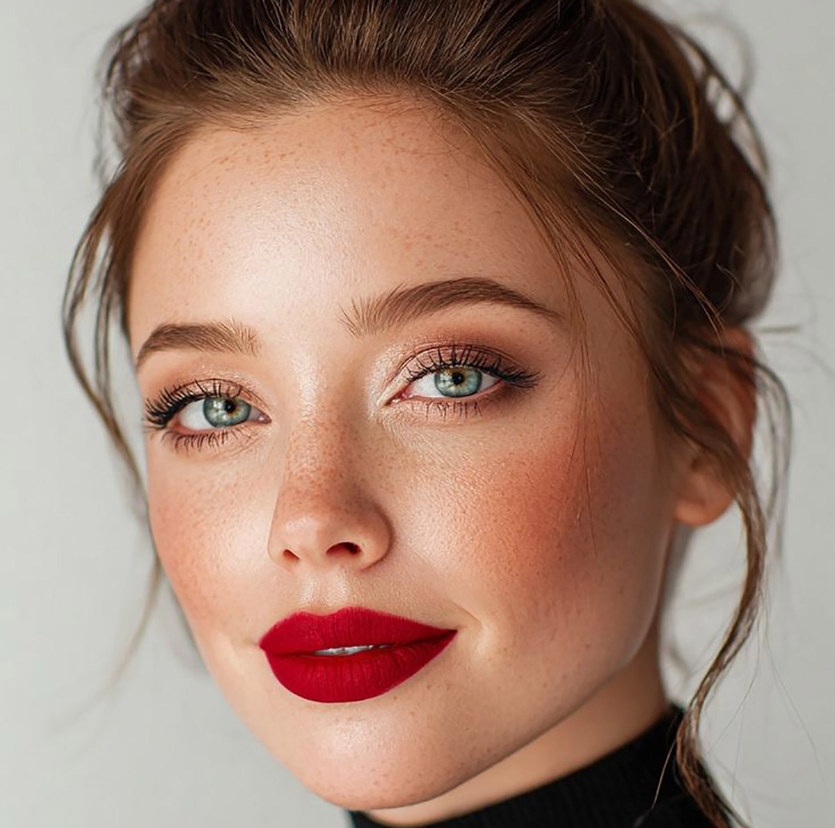 میکاپ عروس با رژ قرمز
