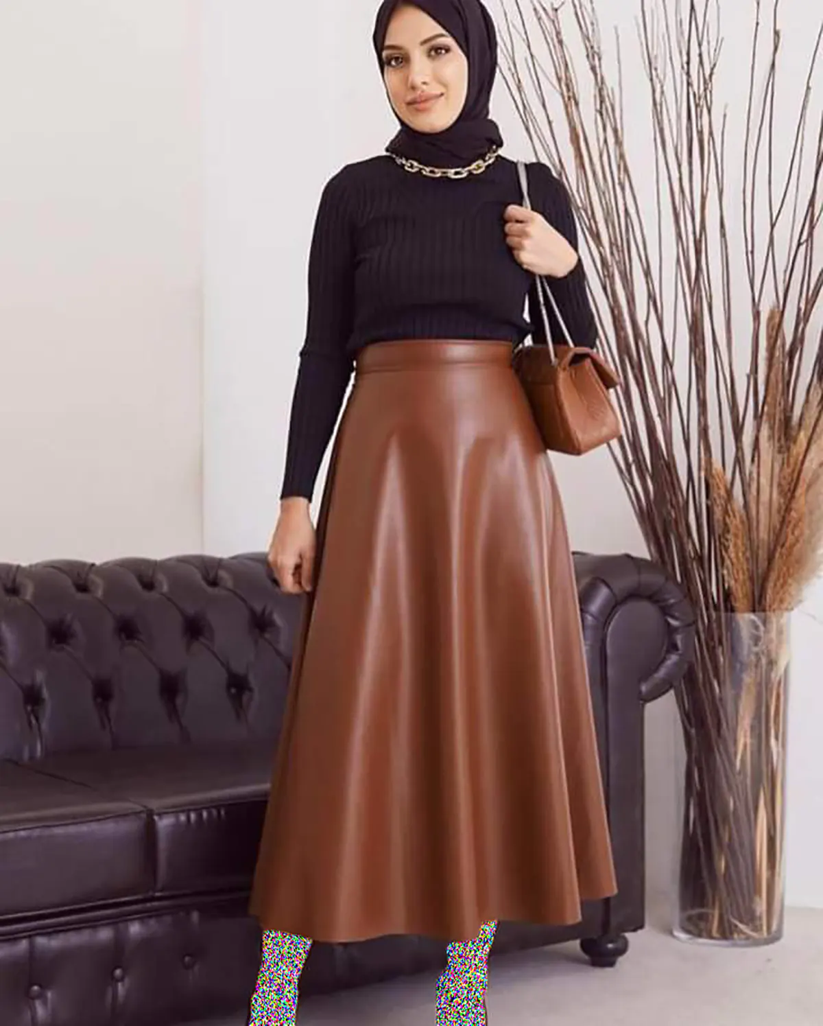 مدل دامن چرم جدید