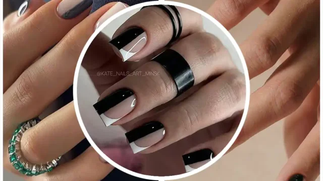 طراحی ناخن مشکی مینیمال زنانه | این مدل‌های ساده و شیک امسال مُده!