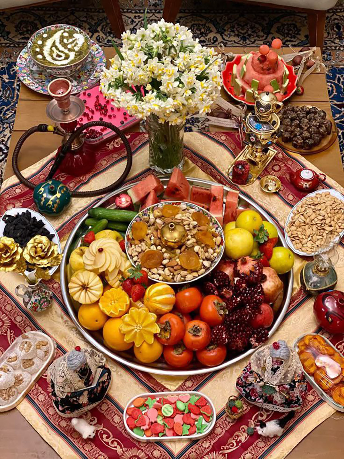 سفره شب یلدا ساده و شیک