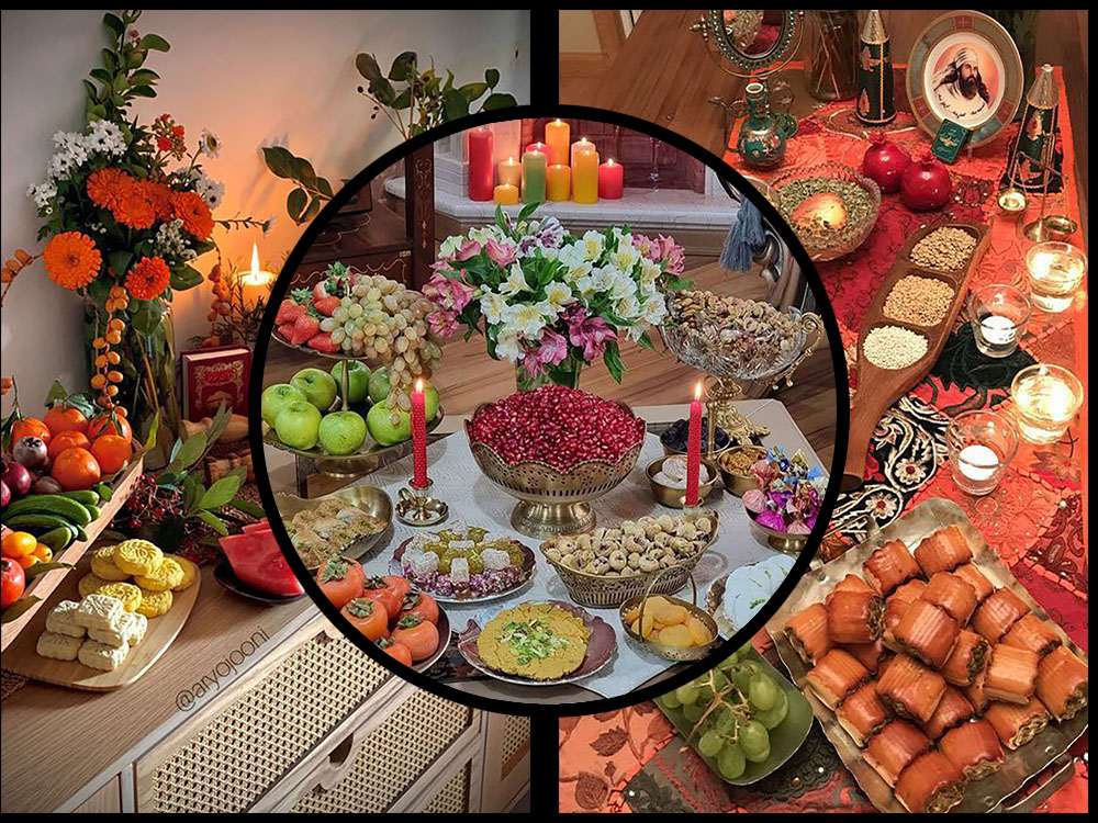 عکس سفره شب یلدا قدیمی