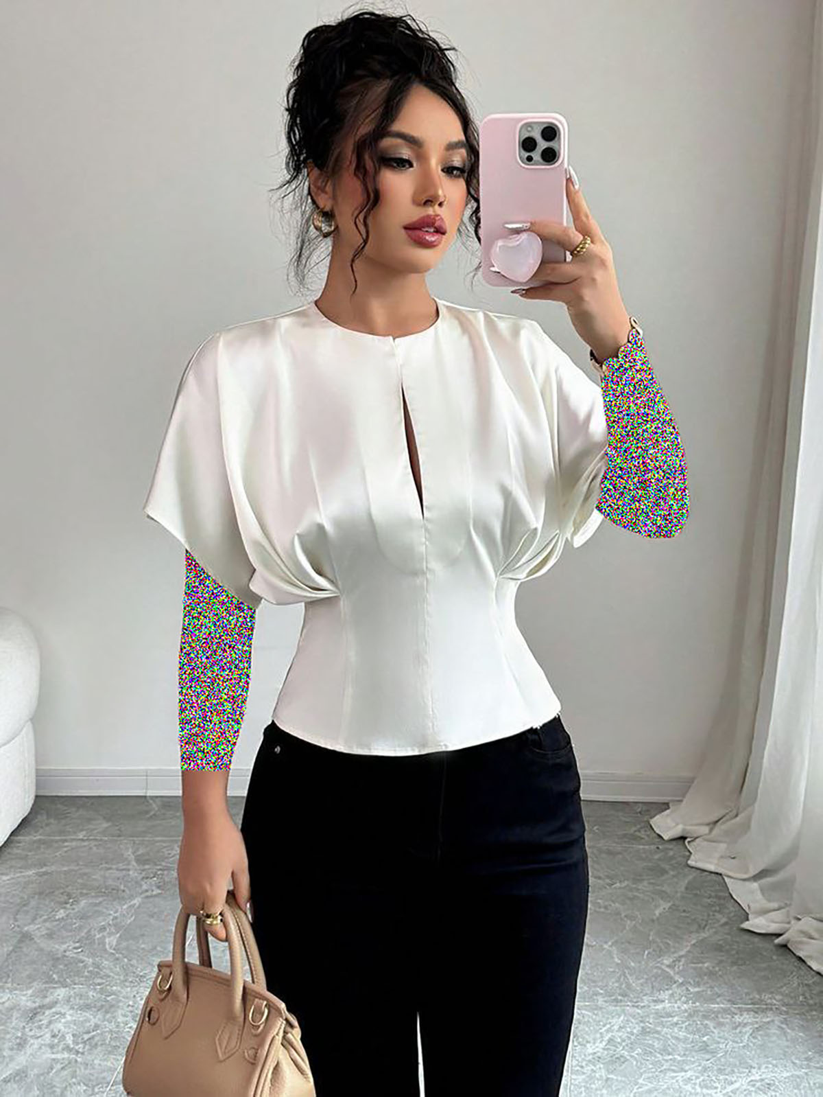 تاپ ساتن زنانه
