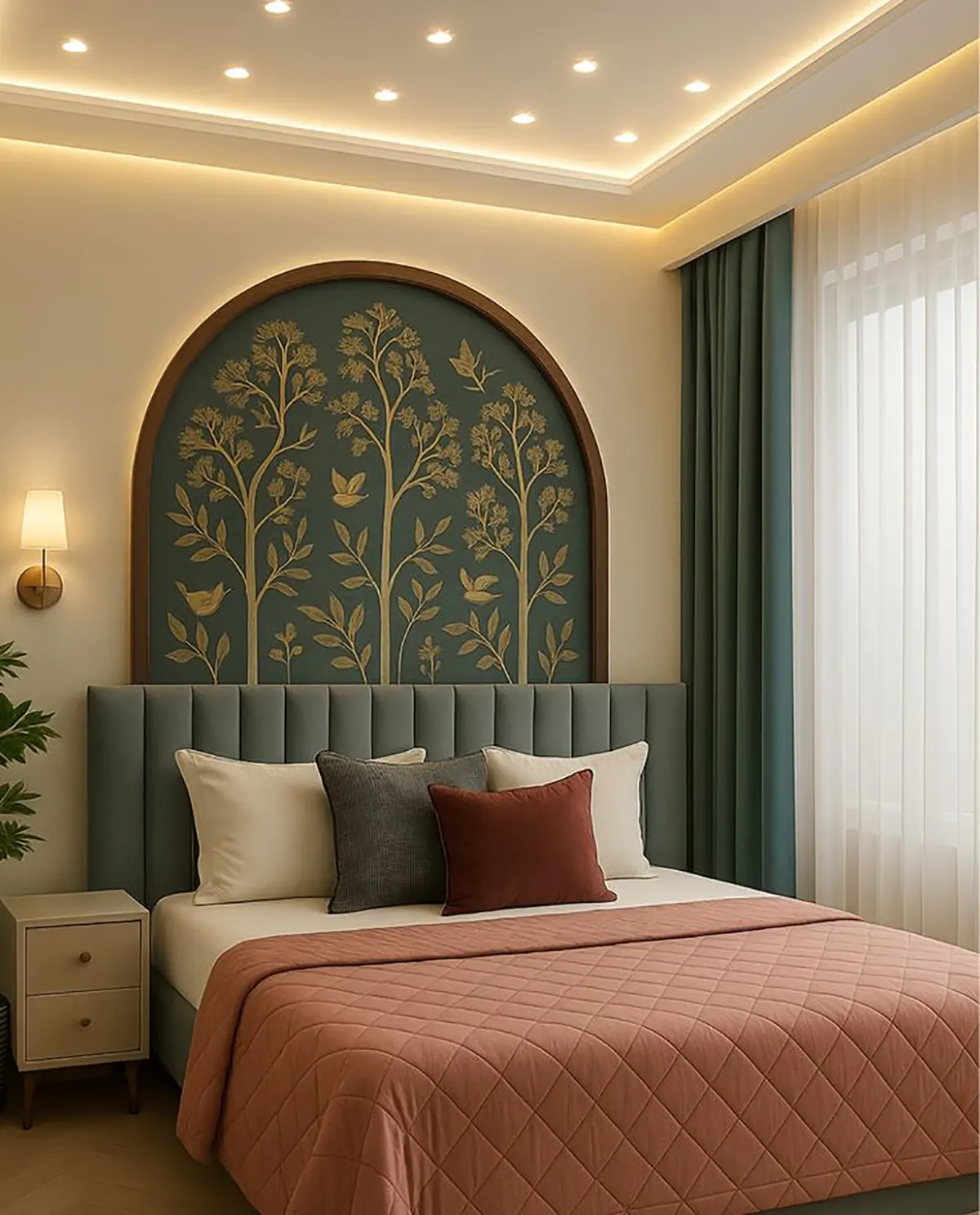 پرده اتاق خواب کوتاه