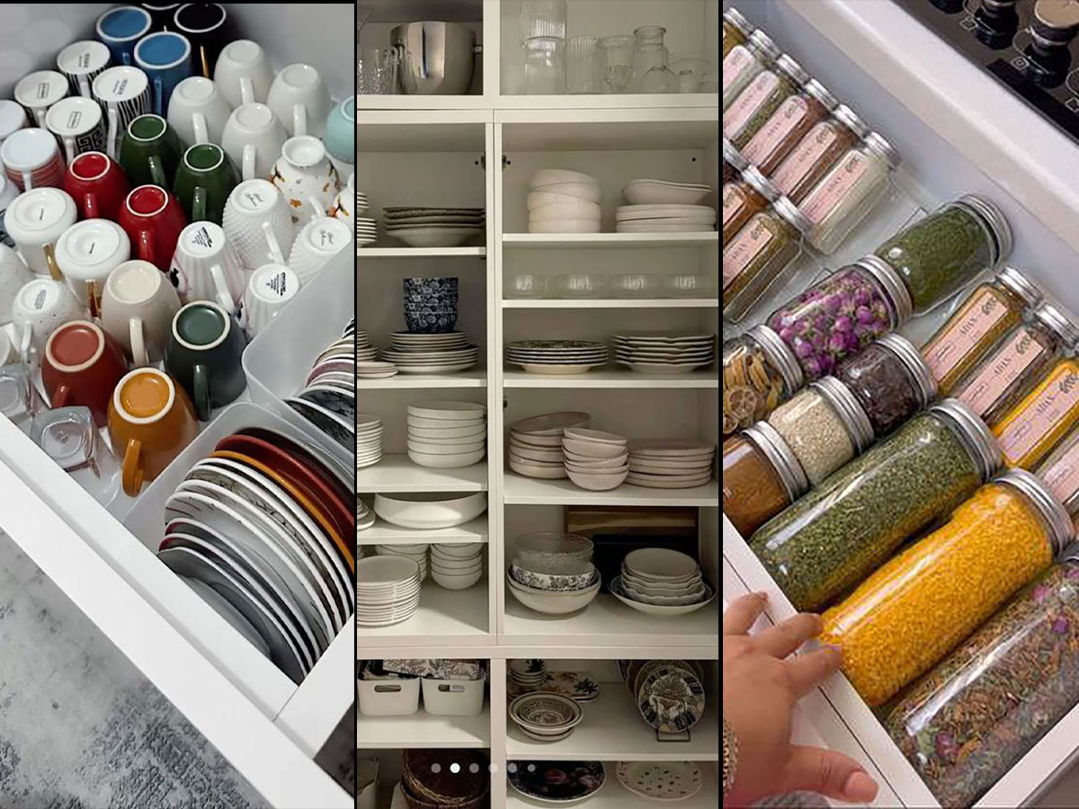 چیدمان کابینت زیر گاز

