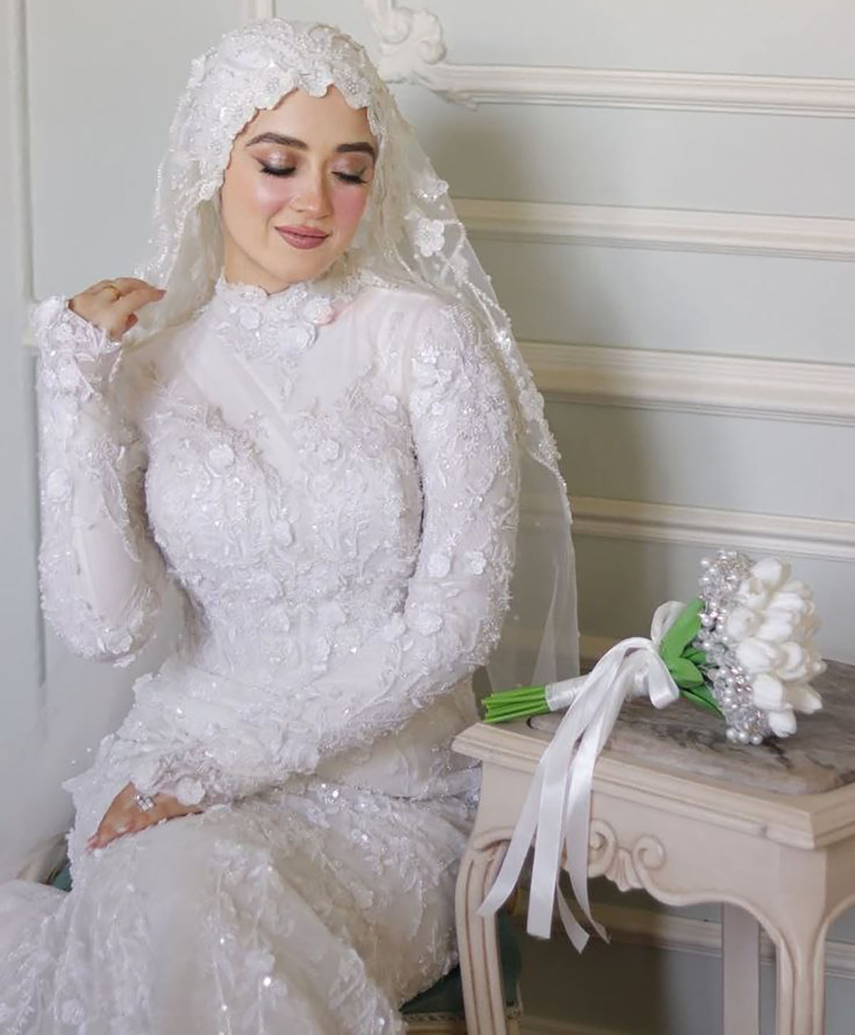 عروس با حجاب زیبا
