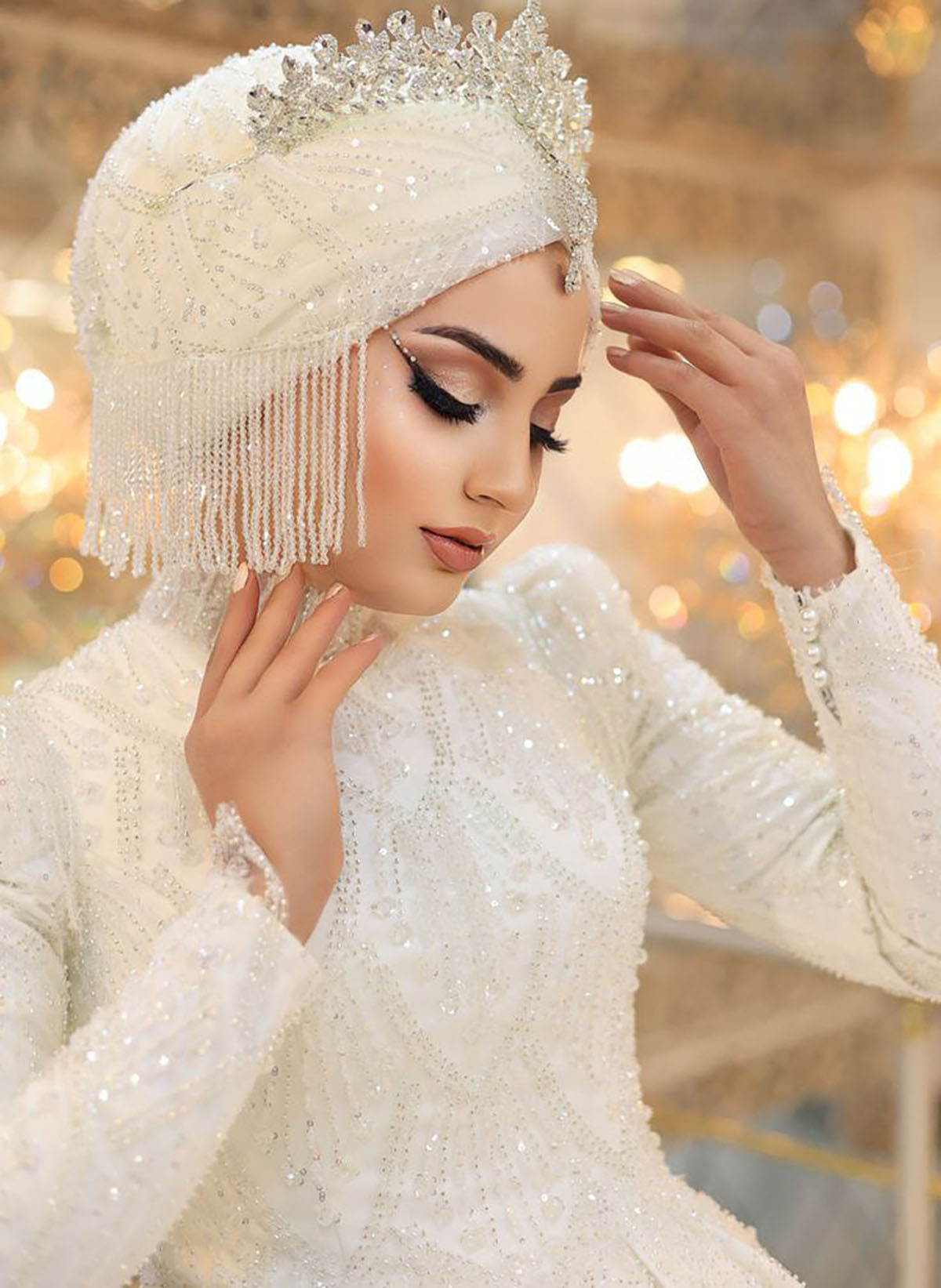 لباس عروس با حجاب جدید
