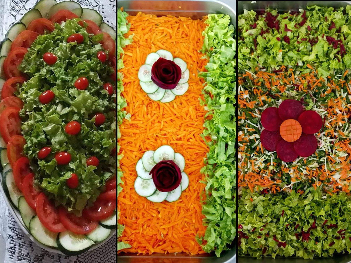 تزیین سالاد ساده و شیک