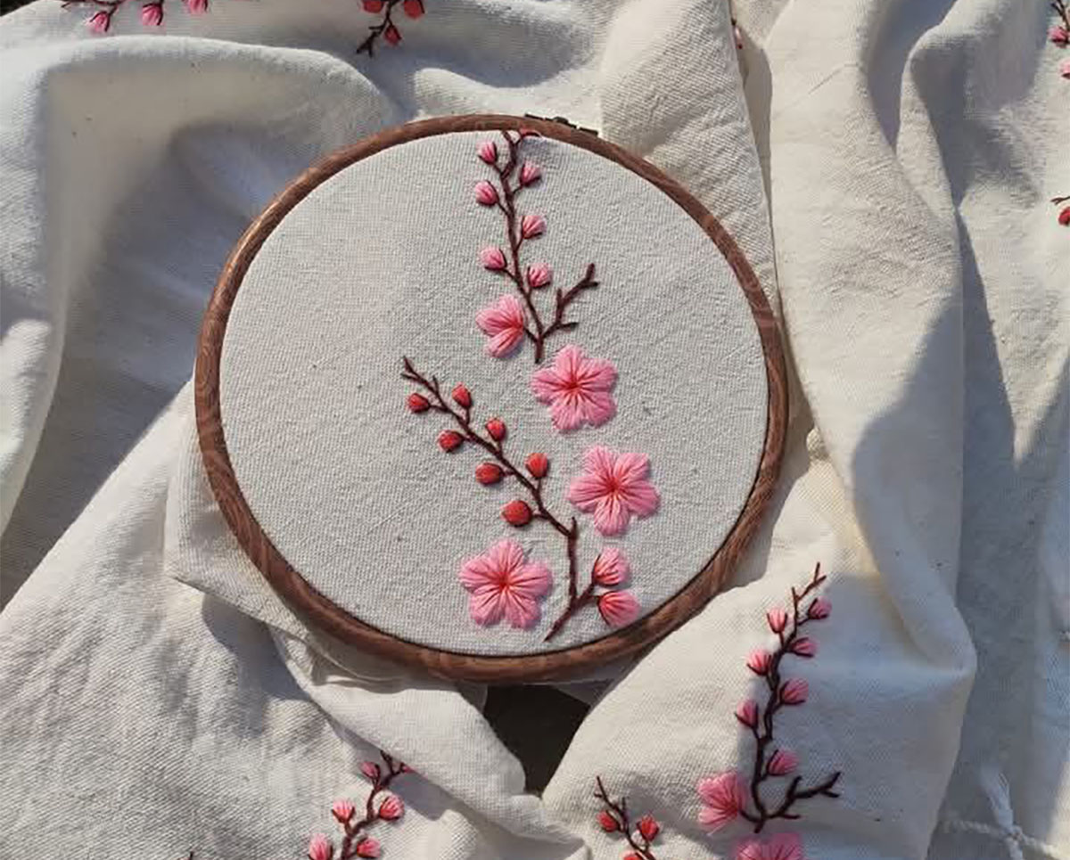 طرح گل برای گلدوزی 