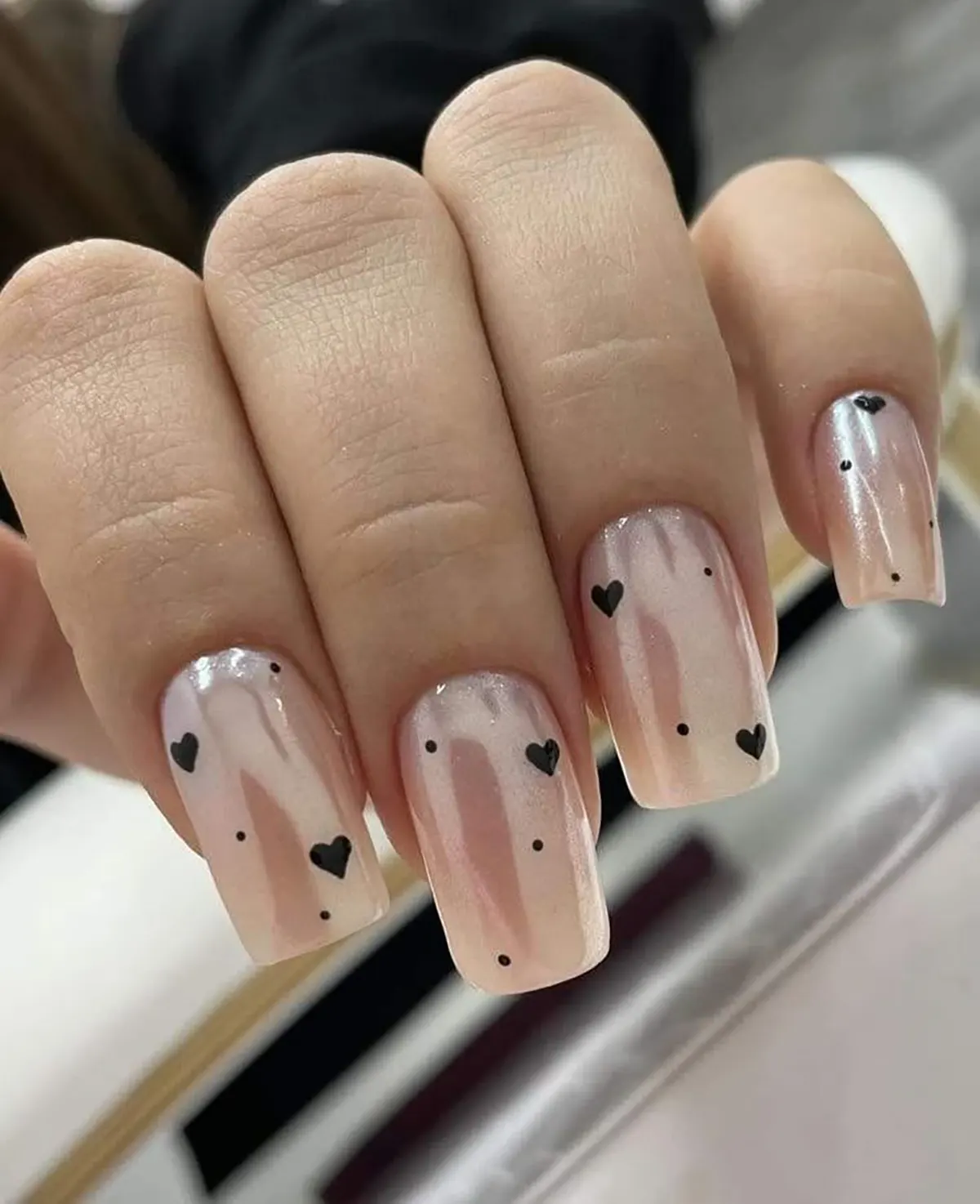 ناخن قلبی بچه گانه
