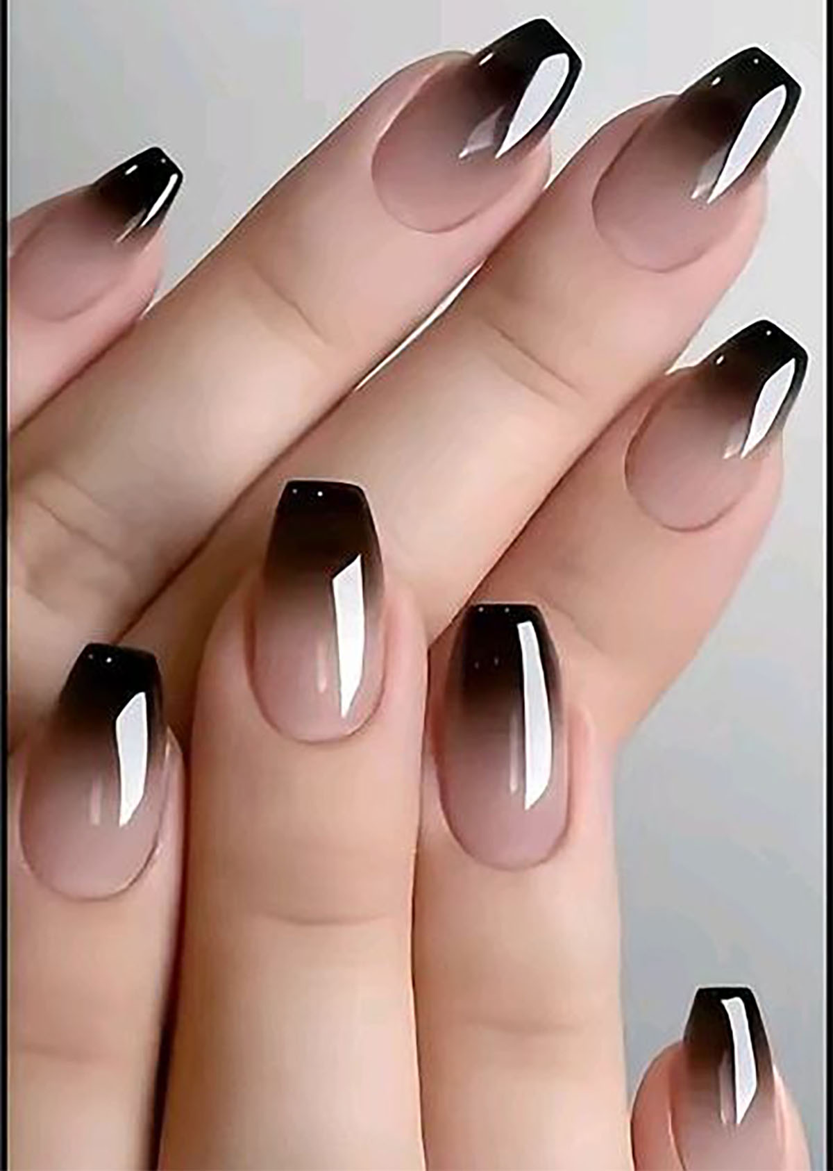 طرح ناخن مشکی خفن کوتاه
