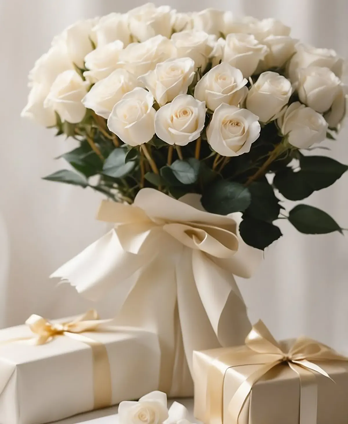 دسته گل ساده و شیک عروس
