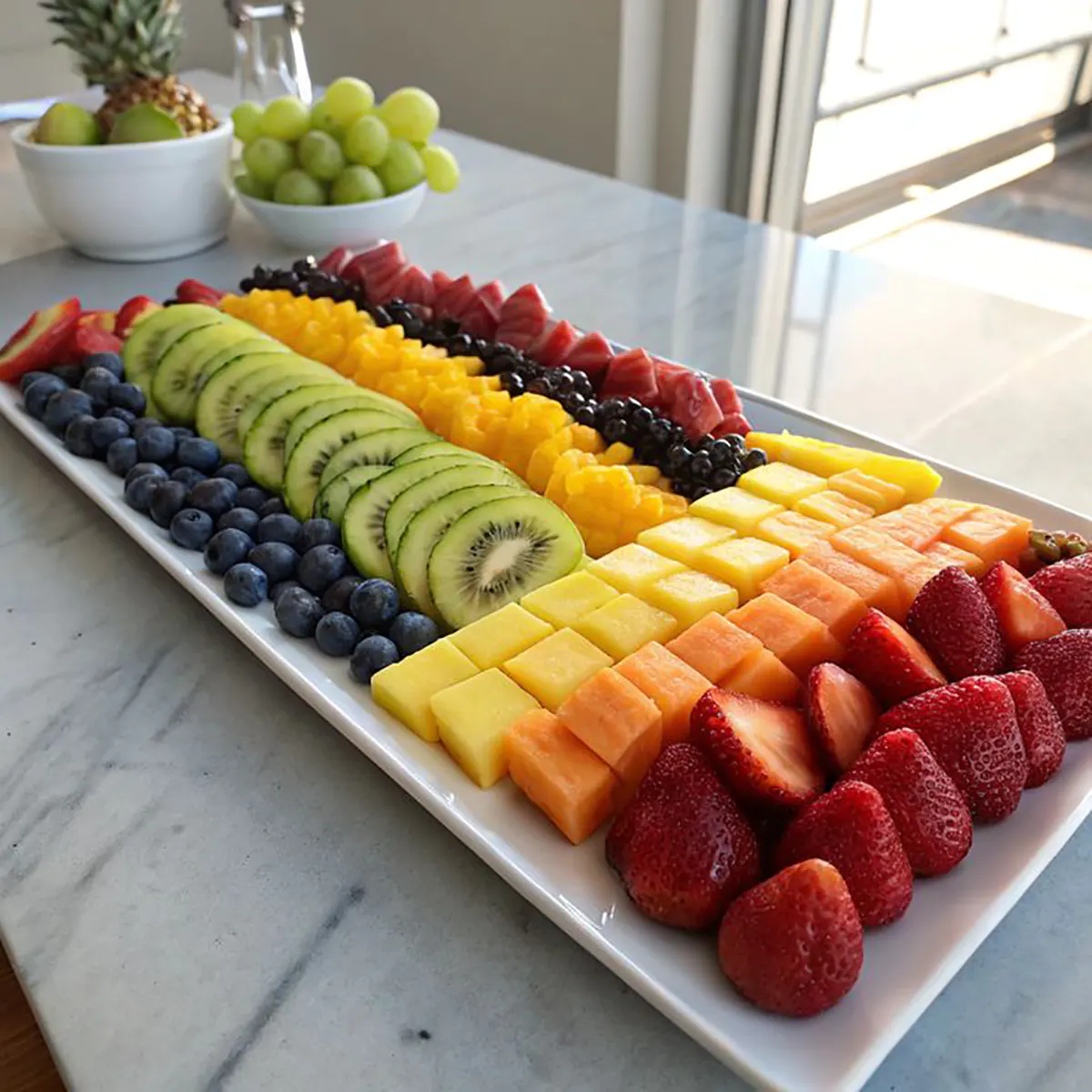 تزیین بشقاب میوه پاییزی برای مدرسه
