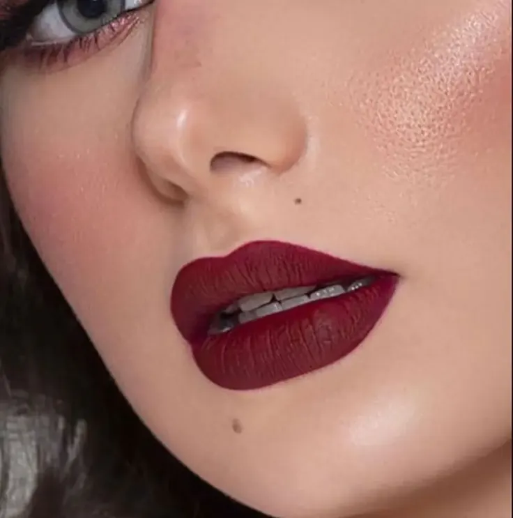 مدل خط لب یاسی تیره برای مهمانی